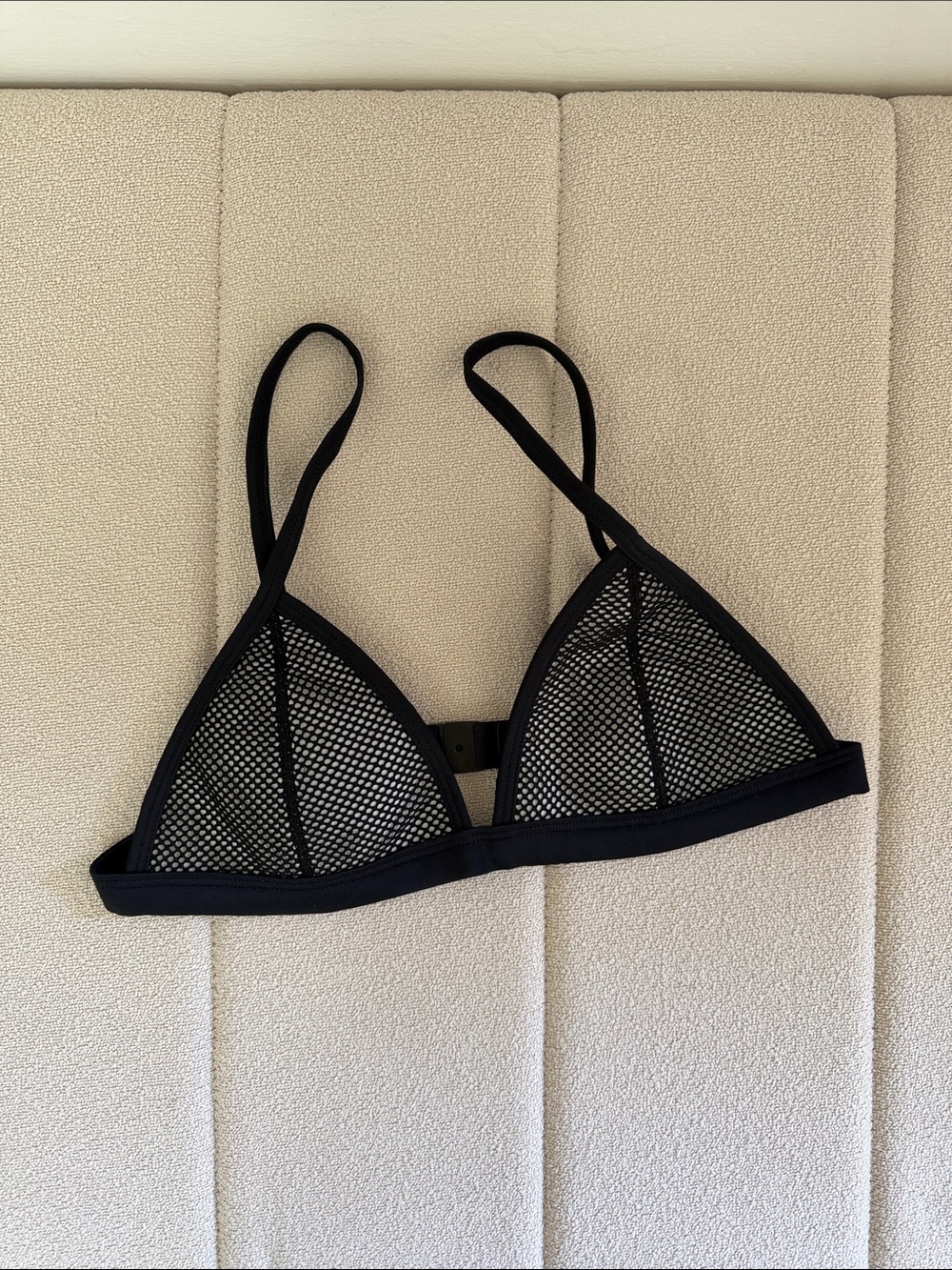 TRIANGL Black Mesh Triangle Swim Top - Women Swim